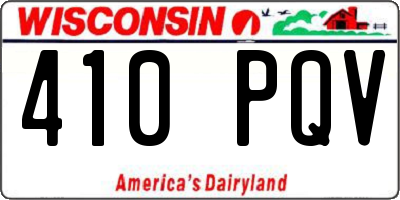 WI license plate 410PQV