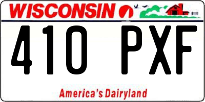 WI license plate 410PXF