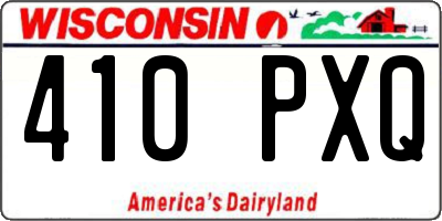 WI license plate 410PXQ