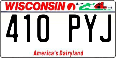 WI license plate 410PYJ