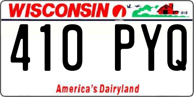 WI license plate 410PYQ