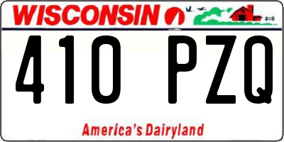 WI license plate 410PZQ