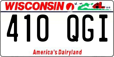 WI license plate 410QGI