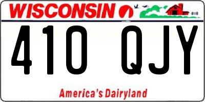 WI license plate 410QJY