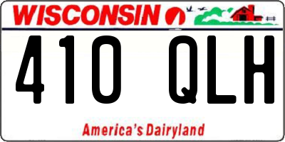 WI license plate 410QLH