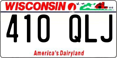 WI license plate 410QLJ