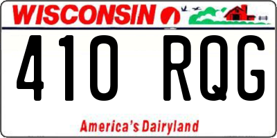 WI license plate 410RQG