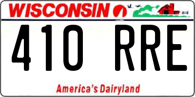 WI license plate 410RRE