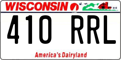 WI license plate 410RRL