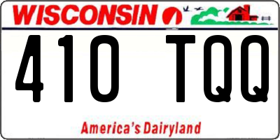 WI license plate 410TQQ