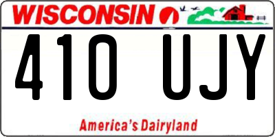 WI license plate 410UJY