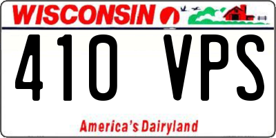 WI license plate 410VPS