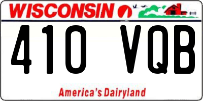WI license plate 410VQB