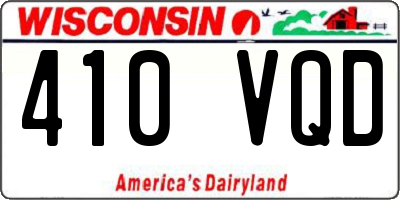 WI license plate 410VQD