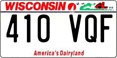 WI license plate 410VQF