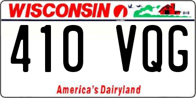 WI license plate 410VQG