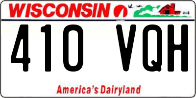 WI license plate 410VQH