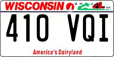 WI license plate 410VQI