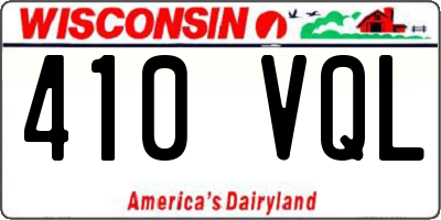 WI license plate 410VQL