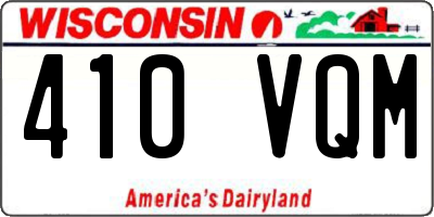WI license plate 410VQM
