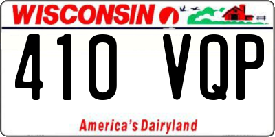 WI license plate 410VQP