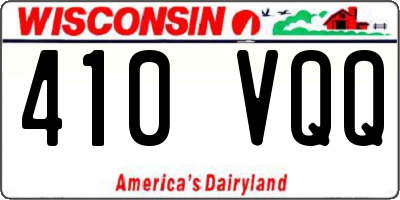 WI license plate 410VQQ