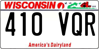 WI license plate 410VQR