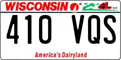 WI license plate 410VQS