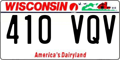 WI license plate 410VQV