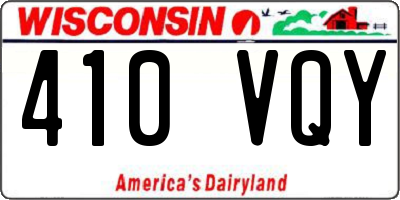 WI license plate 410VQY