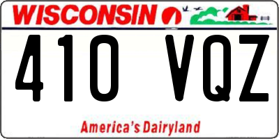 WI license plate 410VQZ