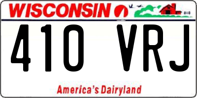 WI license plate 410VRJ
