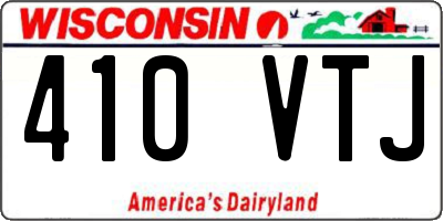 WI license plate 410VTJ