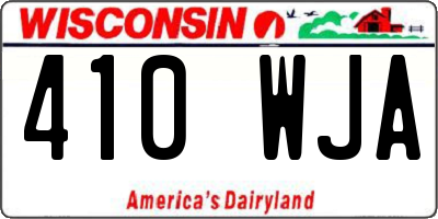 WI license plate 410WJA
