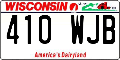 WI license plate 410WJB