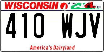 WI license plate 410WJV
