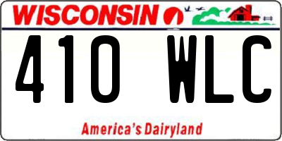 WI license plate 410WLC