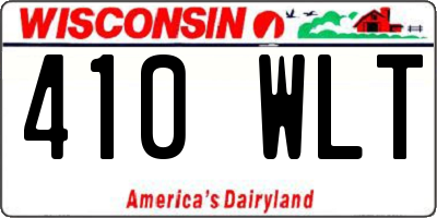 WI license plate 410WLT
