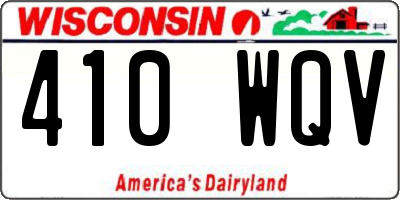 WI license plate 410WQV