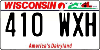 WI license plate 410WXH