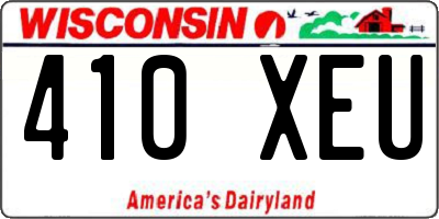 WI license plate 410XEU