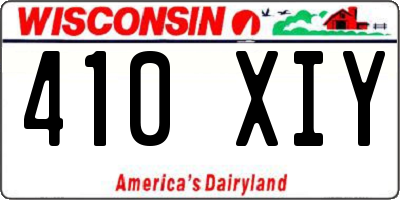 WI license plate 410XIY
