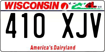 WI license plate 410XJV