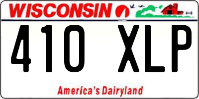 WI license plate 410XLP