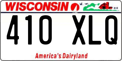 WI license plate 410XLQ