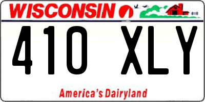 WI license plate 410XLY