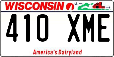 WI license plate 410XME