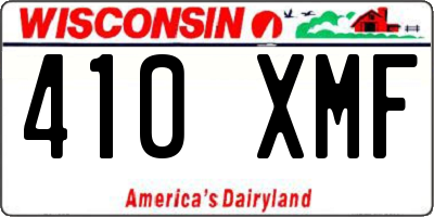 WI license plate 410XMF