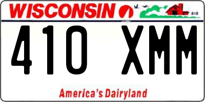 WI license plate 410XMM