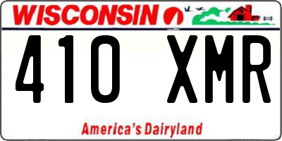 WI license plate 410XMR